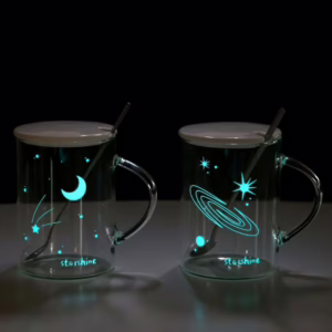 帶蓋星空夜光玻璃杯
