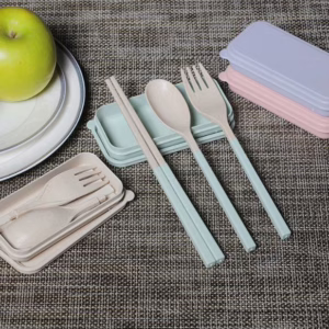 小麥稈摺疊餐具