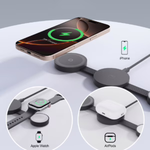 三合一磁吸無線充電器